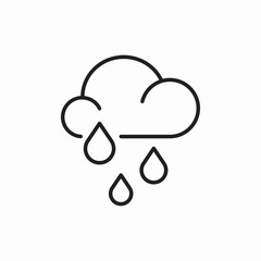 Rain cloud weather forecast icon vector sign