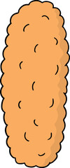 Illustration of fried chicken stick
