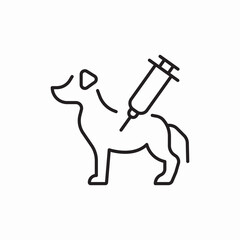 pet dog vaccination icon vector sign