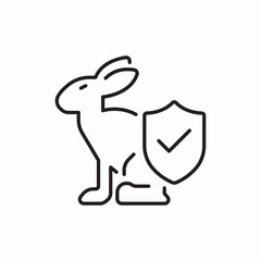 Pet protection shield safety icon vector sign