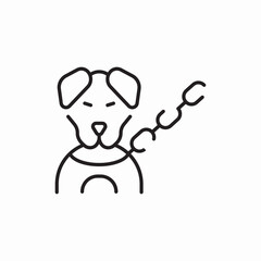 Dog training command icon vector sign