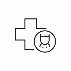 Obraz premium Veterinary clinic cross service icon vector sign
