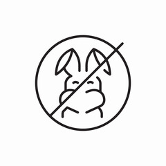 No pets allowed warning icon vector sign
