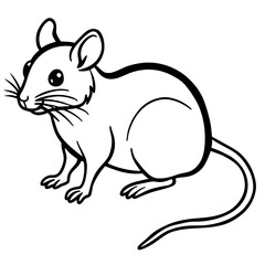 Fototapeta premium An adorable cartoon mouse standing with detailed design