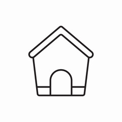 Pet house shelter home icon vector sign