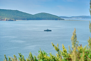 VLADIVOSTOK, RUSSIA. Cape Tobizina. Russian Island. Primorsky Krai