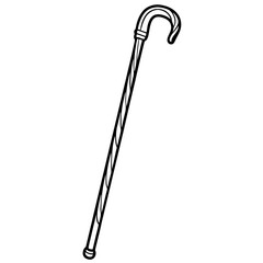 An Elegant Cane Illustration