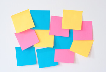 Set of multicolored sticky notes paper. business, teamwork, brainstorming concept.