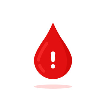 bad blood test result like risk for health icon