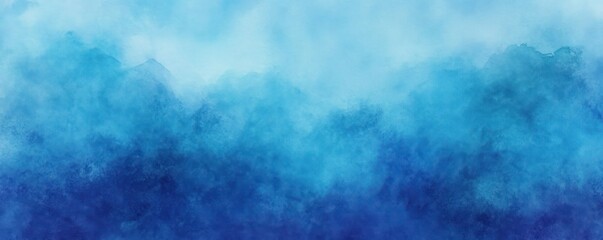 Fototapeta premium Abstract Textured Blue and Teal Watercolor Background with Vintage Marbled Paper Design