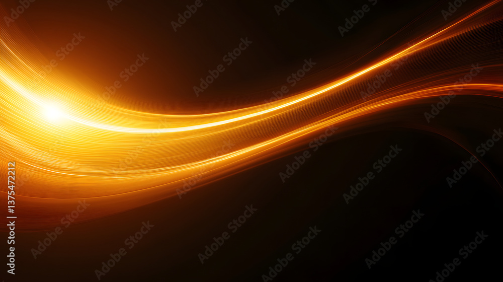 Poster modern abstract high-speed light effect. abstract background with curved beams of light. technology 