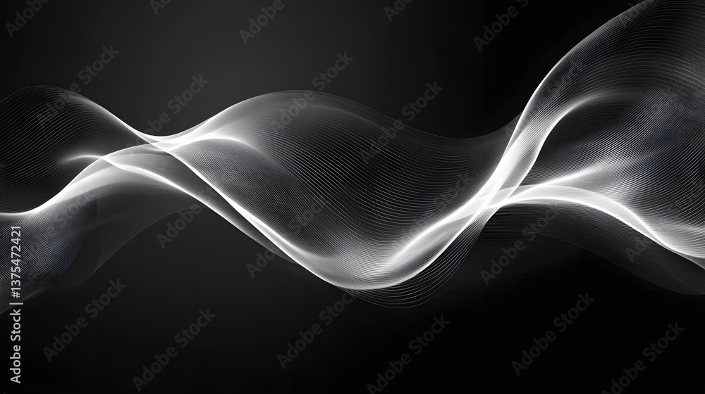 Poster modern abstract high-speed light effect. abstract background with curved beams of light. technology 