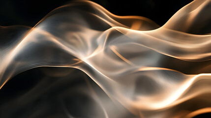 Obraz premium Modern abstract high-speed light effect. Abstract background with curved beams of light. Technology futuristic dynamic motion. Movement pattern for banner or poster design background concept.