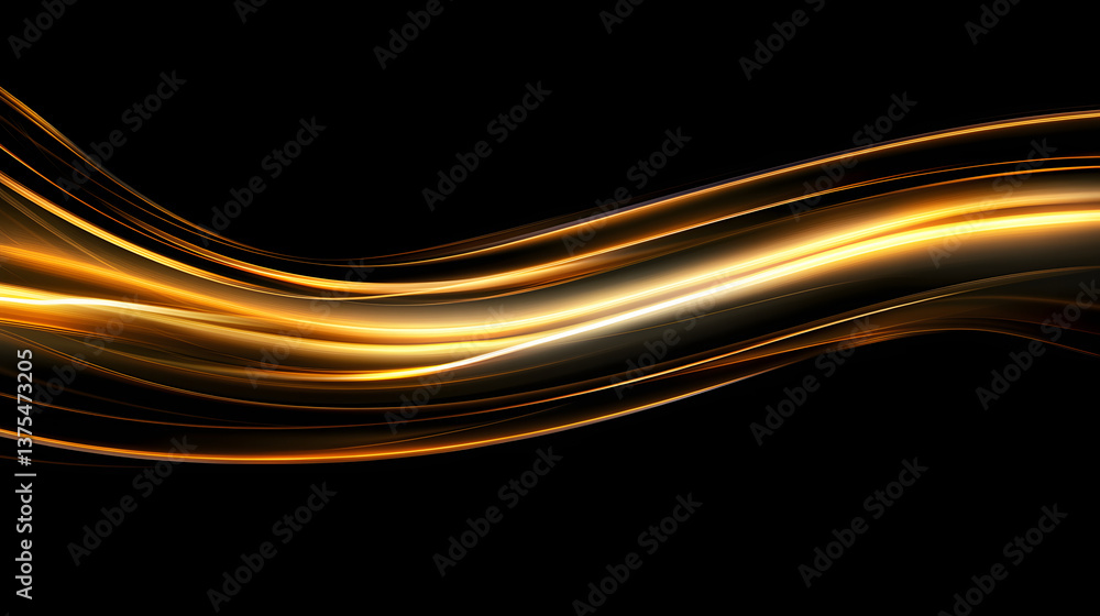 Poster modern abstract high-speed light effect. abstract background with curved beams of light. technology 