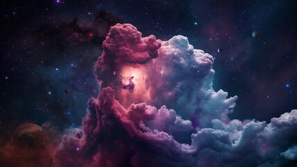 Cosmic cloud formations in deep space
