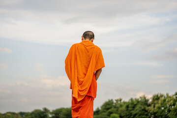 Walking monk