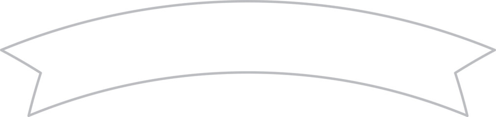 Blank Plain Ribbon Banner Label - Flat Design Illustration