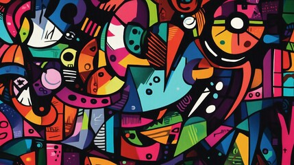Vibrant Abstract Graffiti  suitable for design inspiration