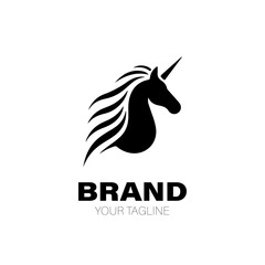 Unicorn Logo. Unicorn Logo Design. Unicorn Logo Brand. Unicorn Logo Vector Design Isolated on White Background