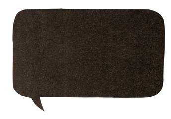 Isolated black text bubble on white background