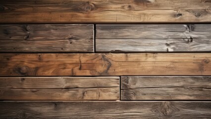 Fototapeta premium design of dark wood background, Rustic wooden wall texture, reclaimed wood panels, weathered planks, rough timber surface