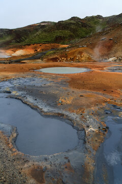 Gunnuhver thermal springs, Reykjanes UNESCO Global Geopark, Reykjanes Peninsula, Iceland