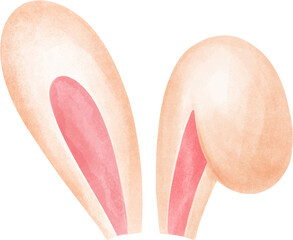 Easter Bunny Ears Illustration PNG File