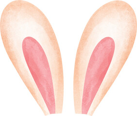 Easter Bunny Ears Illustration PNG File