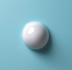 Cleansing Foam on Pastel Blue Background for Skincare and Beauty