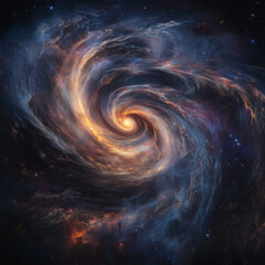 Stunning depiction of a colorful galaxy with planets and glowing nebulae &ndash; a vivid and imaginative outer space scene.