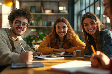 business professionals working on a project as a team in the office for work