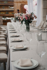 wedding table without food and guests