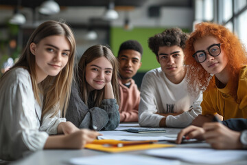 business professionals working on a project as a team in the office for work	
