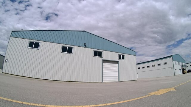 Exterior View Airplane Hangar Building at Pitt Meadows Airport STATIC