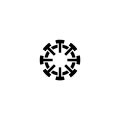 Abstract Geometric Circular Logo Design - Minimalist, Modern, and Clean