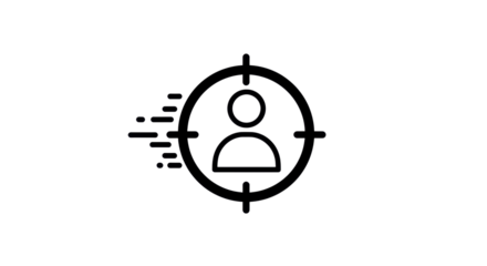 Isolated Target Aim on Person Icon