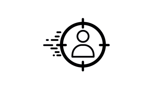 Isolated Target Aim on Person Icon