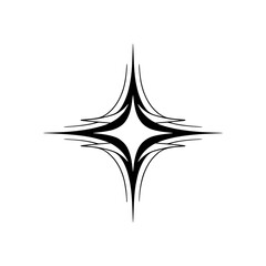 Fototapeta premium Geometric Starburst Ornament, Modern Minimalist Design