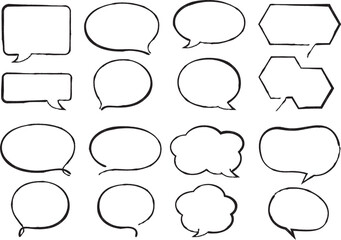 吹き出し　筆がき的なナチュラルな線