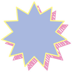 Vector illustration of Speech bubble 7 [scribble shadow (white)]