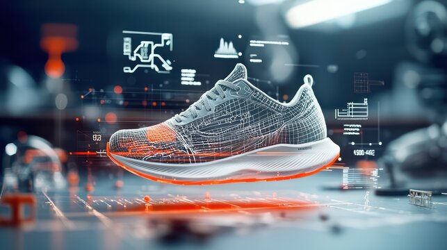 High-tech running shoe design