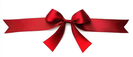 Red silk ribbon panorama