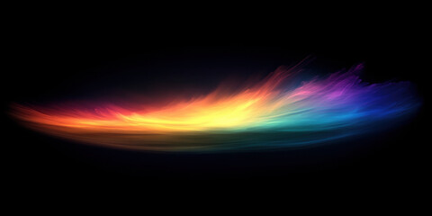 Fototapeta premium vibrant and colorful abstract design featuring smooth gradient of rainbow hues against dark background, evoking sense of calm and creativity