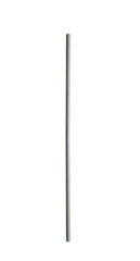 Vertical metal bright galvanized pole, pipe tube. On isolated transparent background.