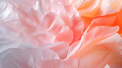 Soft Petals of Delicate Flowers in Gentle Shades of Pink and White