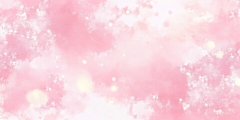 桜・いちごミルクのような抽象画 春の手描き背景テクスチャ