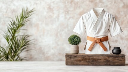 Martial arts uniform display