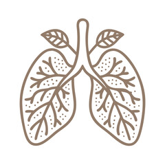 Lungwort Pulmonaria Officinalis Line Art Illustration