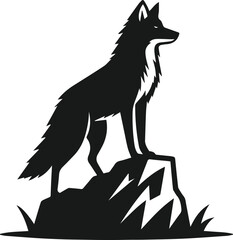 Coyote animal vector silhouette