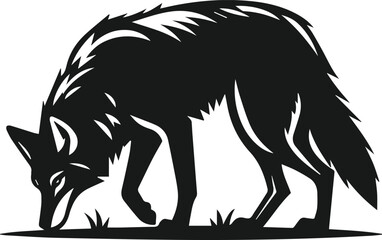 Coyote animal vector silhouette